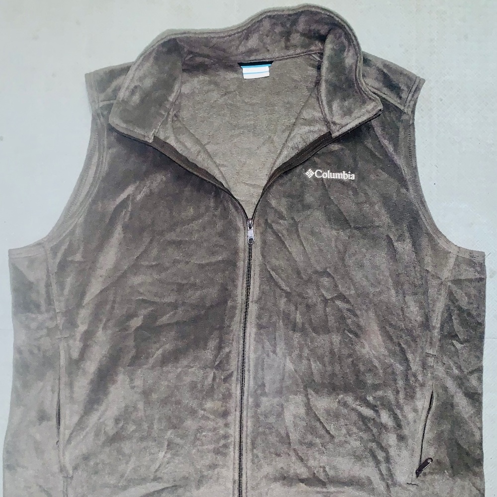 NWOT Mens 3XL Grey Fleece Columbia Full Zip Vest Outerwear